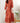 A Beautiful Red Floral Chiffon Maxi Dress for Women, Exuding Elegance And Sophistication, Featuring a Belt That Flatters The Figure And Creates a Slimming Effect.